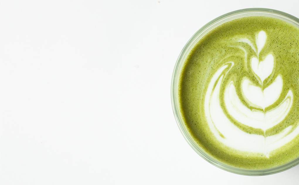 Latte au thé matcha