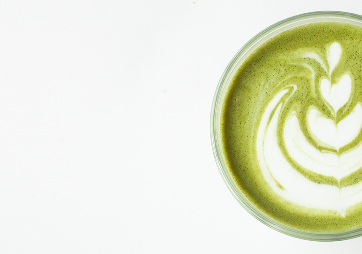 Latte au thé matcha